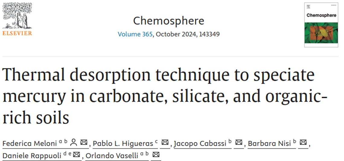 Técnica de desorción térmica para la especiación del mercurio en suelos carbonatados, siliciclásticos y ricos en materia orgánica