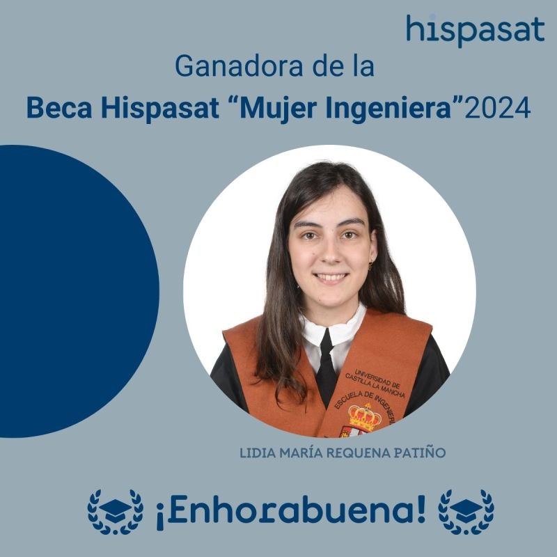 Estudiante EIIA ganadora Beca Hispasat "Mujer Ingeniera" 2024