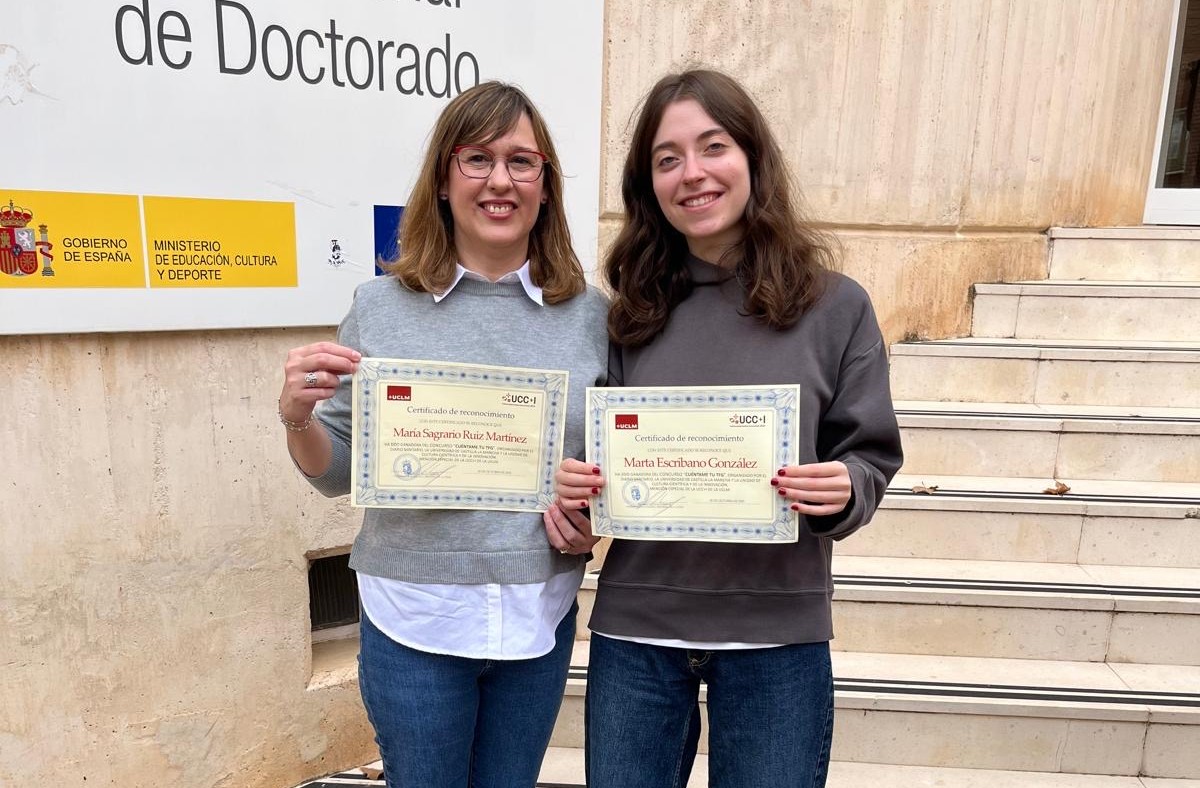 Mª Sagrario Ruiz y Marta Escribano. Premio Mención Especial de la UCC+i