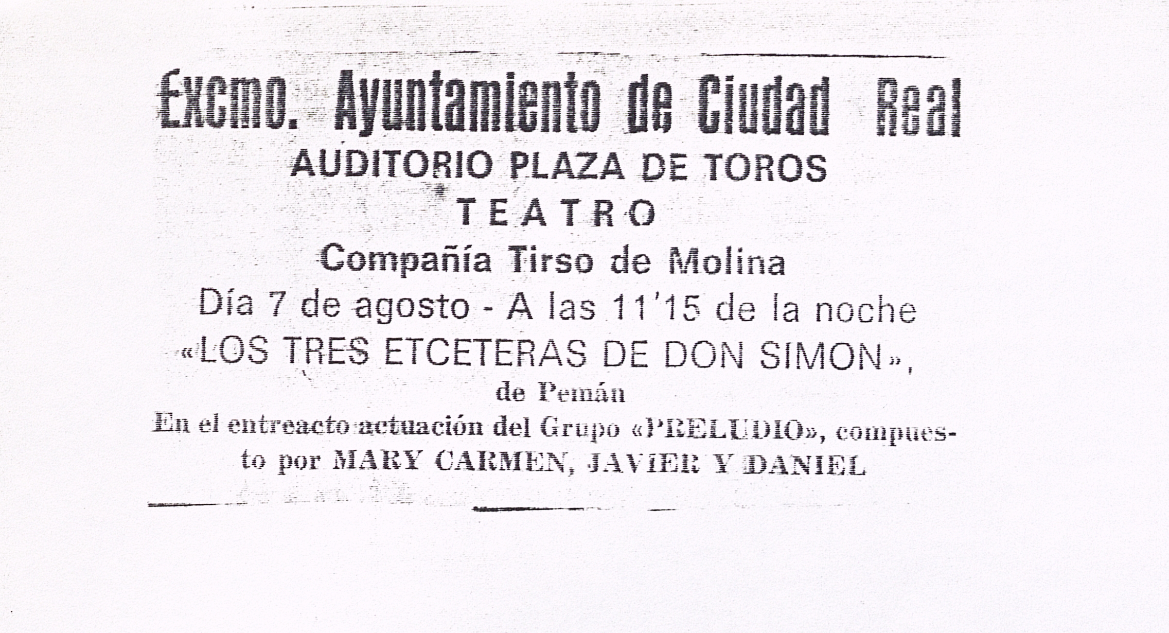 Actuaciones de Preludio