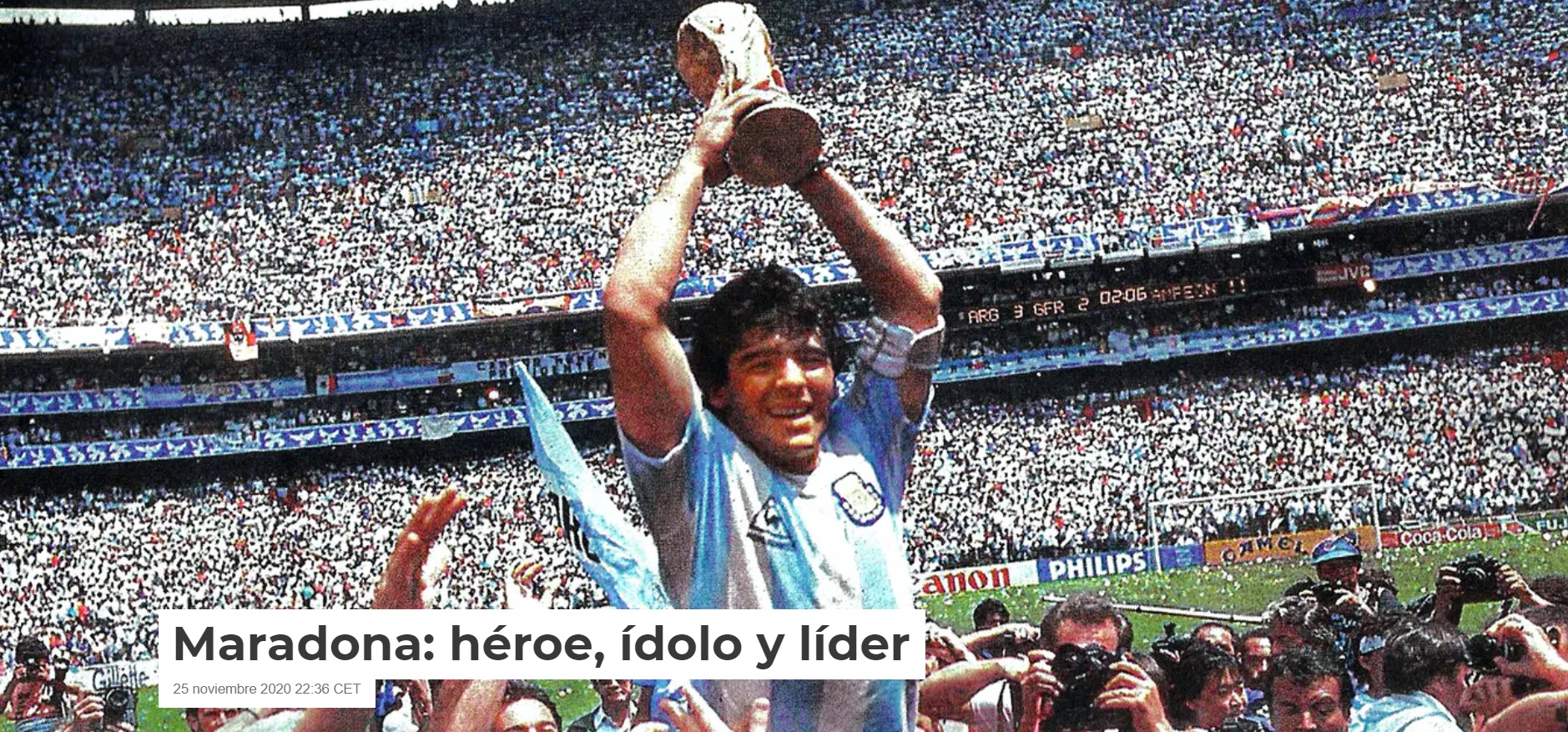 Maradona: héroe, ídolo y líder, por Juan